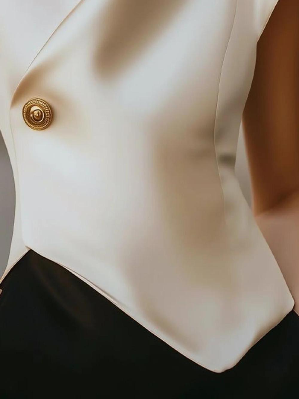 Women Urban Plain Cross Cross Neck Blouse | Blouses & Shirts