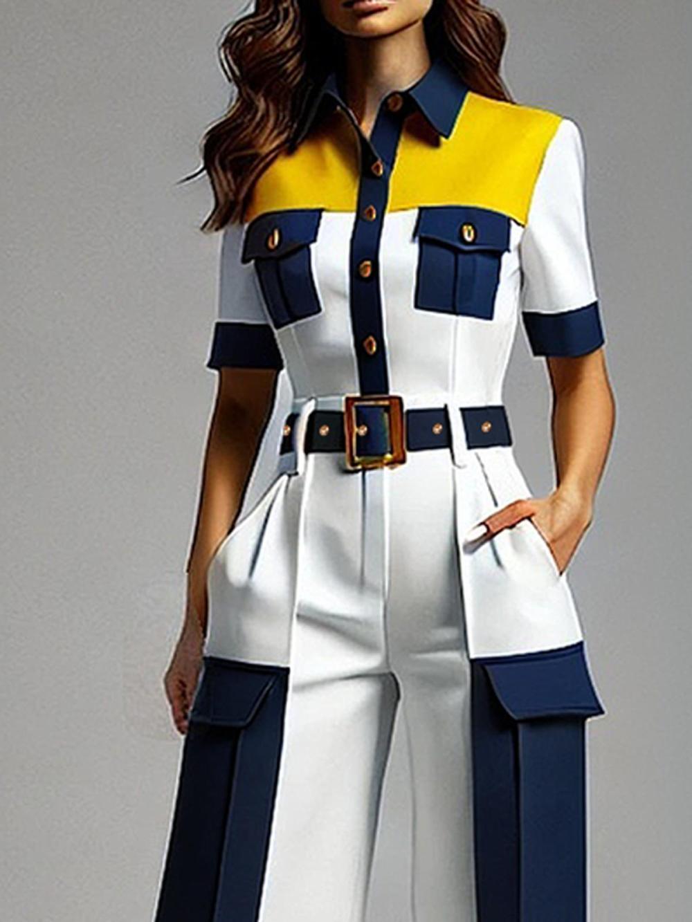 Women Urban Utility Color Block Pockets Shirt | Blouses & Shirts