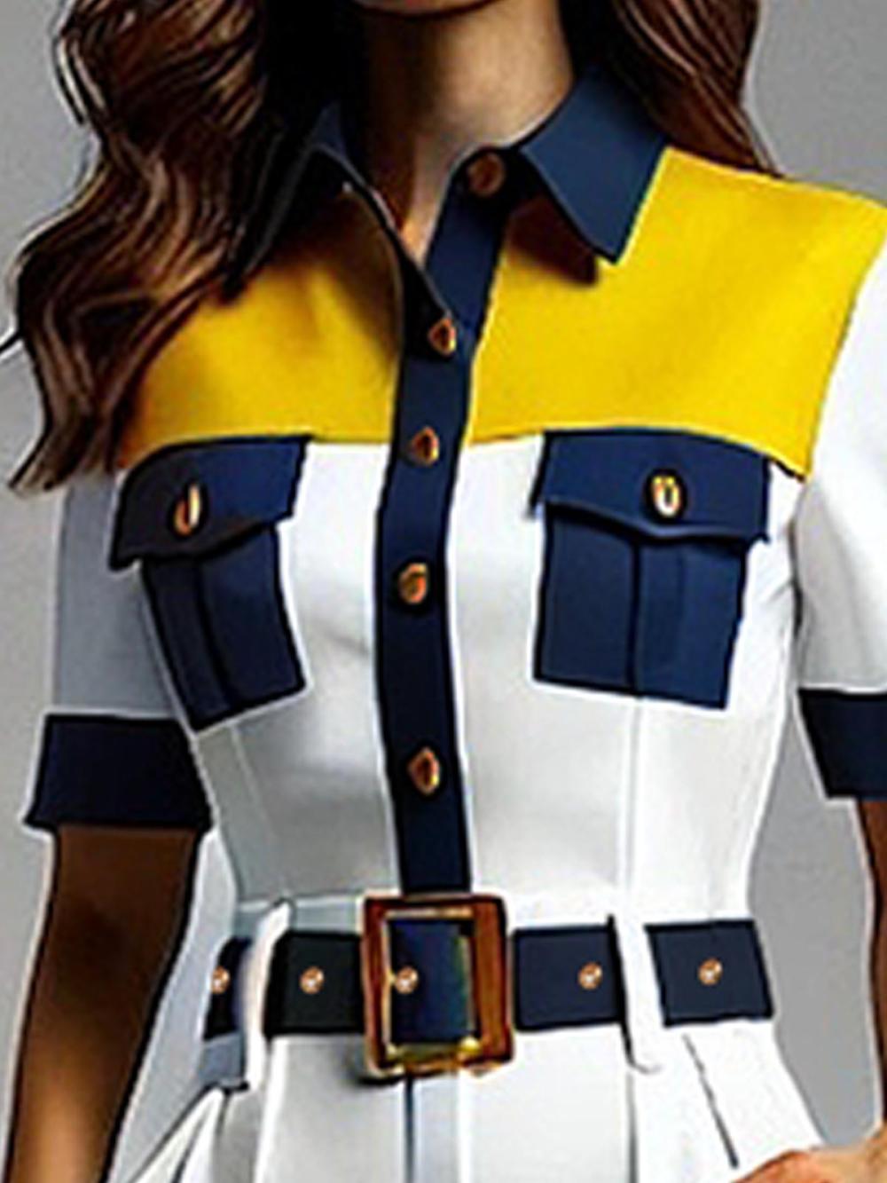 Women Urban Utility Color Block Pockets Shirt | Blouses & Shirts