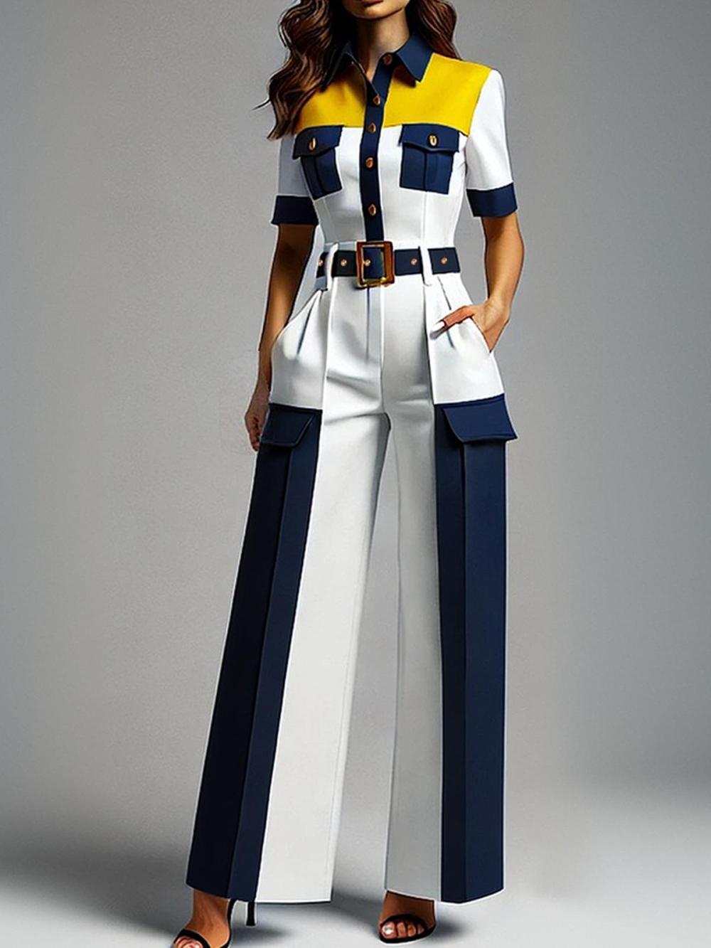 Women Urban Utility Color Block Pockets Shirt | Blouses & Shirts